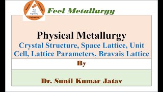 Crystal Structure space lattices unit cell lattice parameters Bravais lattices by SKJ [upl. by Tad]