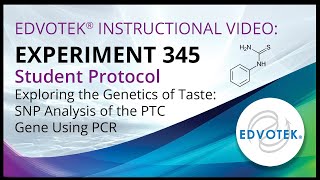 Experiment 345  Exploring the Genetics of Taste PCR Analysis of the PTC Gene PCR Student Protocol [upl. by Marla]