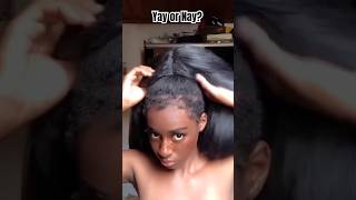 Installing Wig As Ponytail😯Glueless Lace Wig  Pre Cut amp Wrap On 4C Hair Tutorial Ftulahair [upl. by Thebault]