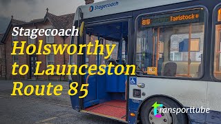 Holsworthy to Launceston  Stagecoach 85  Realtime [upl. by Maison]