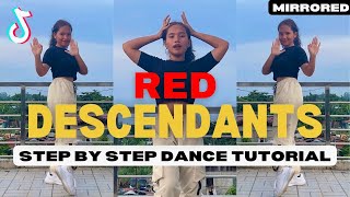 RED  DESCENDANTS 4 DANCE TUTORIAL STEP BY STEP Beginner Friendly [upl. by Esnohpla]