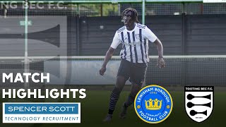 Match Highlights Lewisham Borough v Tooting Bec  SCEFL Division 1 Cup [upl. by Sidonius]