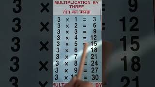 Tableof3 3 ki table बच्चों को आसानी से सिखाए table learnmultiplicationtableof3table 3कापहाडा [upl. by Roselani]