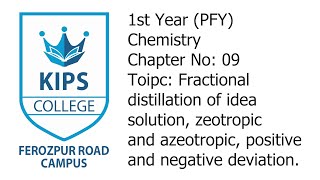 Fractional distillation of idea solution zeotropic and azeotropic  Positive and Negative Deviation [upl. by Brandy572]