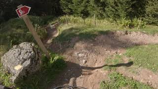 Flumserberg Black trail  crash SeeAbfahrt Nr 469  Bergamont Trailster 70 [upl. by Kronick]