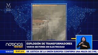 Explosión de transformadores dejó varios sectores sin electridad en Lechería [upl. by Reltuc407]