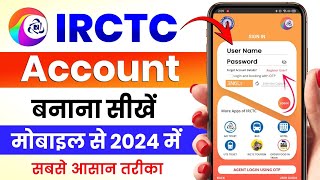 IRCTC account kaise banaye 2024  How to create irctc account  irctc user id kaise banayen [upl. by Odlareg]