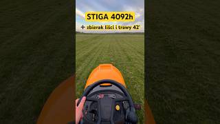 Traktorek STIGA 4092h plus zbierak liści i trawy 🚜🌱 [upl. by Rask483]