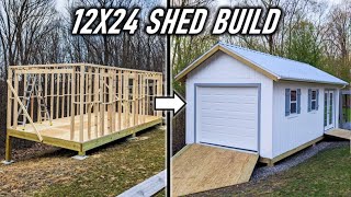 Building a 12x24 Shed  FULL BUILD [upl. by Baoj]