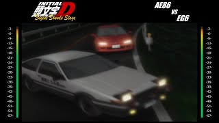 Initial D Engine Sounds Stage  AE86 vs EG6 [upl. by Llennol]