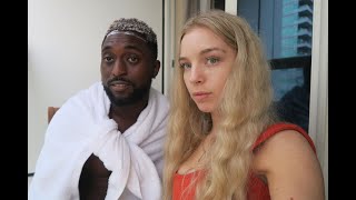 White girl bleaches black african mans hair bleach blonde  FAIL [upl. by Nanis]