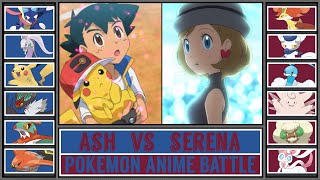 Pokémon Anime Battle ♥️ ASH vs SERNENA ♥️ [upl. by Okire]