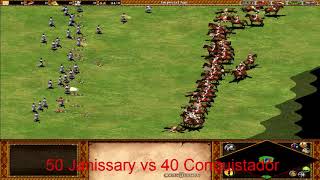 Age of Empires 2  Janissary  Turks  vs Conquistador Spanish [upl. by Navert]