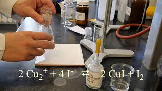 Iodometric determination of copperII ions [upl. by Htomit]