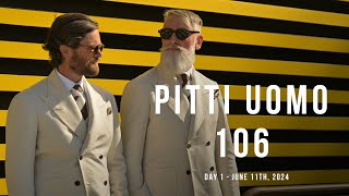 Pitti Uomo 106 Street Style 2024  Mens Clothing and Accessory 2025 Collections Day 1 [upl. by Barbra]