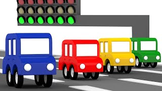 A corrida dos quatro carros coloridos Desenho animado em português Animação infantil [upl. by Atnwahs609]