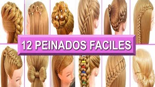 12 Peinados Faciles Rapidos y Casuales con Trenzas para Cabello Largo [upl. by Annawek782]