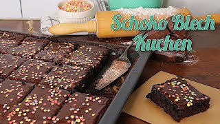 SUPER SAFTIGER SCHOKO BLECH KUCHEN  GEBURTSTAGSKUCHEN [upl. by Yhtommit]