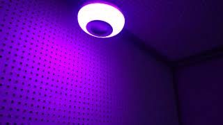 Lampada caixa de som musica luz led colorida bluetooth top de linha [upl. by Reahard]