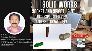 SolidWorks Spigot and Cotter Joint AssemblyExploded view [upl. by Irrem]