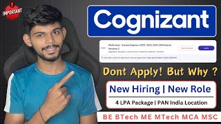 Cognizant New Hiring 2024  Dont Apply  BE BTech MCA  Watch This [upl. by Courtney]