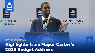 Highlights from Mayor Carters 2025 Budget Address [upl. by Kulda691]