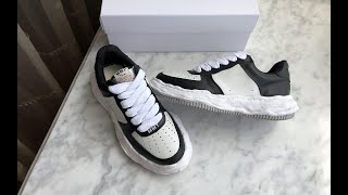 MAISON MIHARA YASUHIRO WAYNE BLACK WHITE LOW LEATHER SNEAKER REVIEW [upl. by Graner]