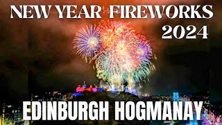 Happy New Year Live Edinburgh Hogmanay Fireworks 2024 [upl. by Einnej]