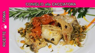 CONIGLIO alla CACCIATORA  Ricette Tonia [upl. by Nillek]