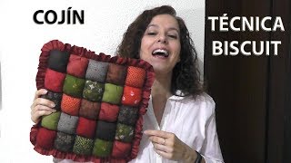 Cómo hacer un Cojín de Patchwork  Técnica Biscuit [upl. by Mcclelland]