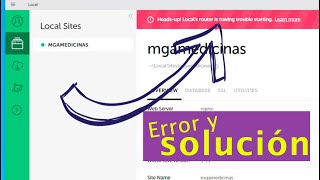 SOLUCIÓN Headsup Locals router is having trouble starting [upl. by Lamrej]