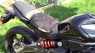 2012 kawasaki 650 ninja review air hawk R seat cushion bl [upl. by Gerge]