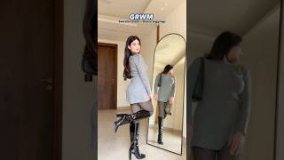 Winter Outfit Ideas GRWM in a Sweater Dress amp Fleece Leggings ❄️ leggings winterfashion trend [upl. by Stefanac]