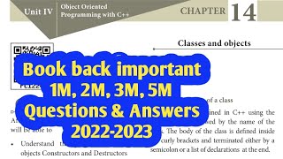 11th cs chapter 14 book back important 1M2M3M5M Questions amp Answers [upl. by Alehtse]