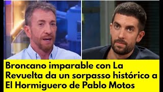 Broncano imparable con La Revuelta da un sorpasso histórico a El Hormiguero de Pablo Motos [upl. by Nelaf953]