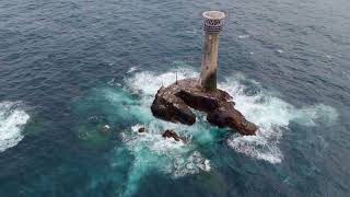 Longships Lighthouse  Lands End Cornwall Drone Footage [upl. by Hteb]