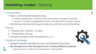 Industrial Organization 4A  Hotelling model [upl. by Madelyn]