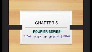 FOURIER SERIES Plot graph of periodic function [upl. by Eeramit]