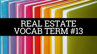 Daily Real Estate Vocab 13  Coownership [upl. by Baal643]