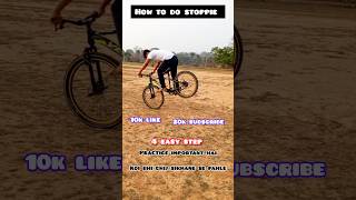 HOW TO DO STOPPIE 4 EASY STEP cycle stunt stoppie trending viral [upl. by Sirovaj]