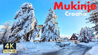 Mukinje Plitvice Croatia 🇭🇷 4K Winter Walking Tour 2023 [upl. by Larena]