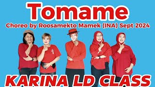 TOMAME  Line Dance  Demo by KARINA LD CLASS  Choreo by ROOSAMEKTO MAMEK INA  September 2024 [upl. by Zorina]