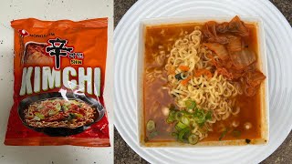 How To Cook Nongshim Kimchi Ramen Noodles [upl. by Ayotaj]