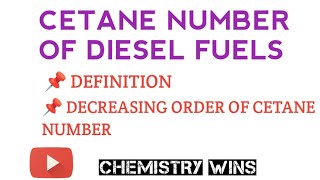 CETANE NUMBER sadhanadhananjaya CHEMISTRY WINS chemistry [upl. by Jerad33]