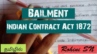 Bailment in Tamil  Indian Contract Act 1872 [upl. by Eremihc]