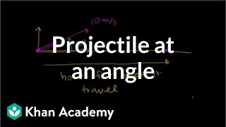 Projectile at an angle  Twodimensional motion  Physics  Khan Academy [upl. by Hilly]