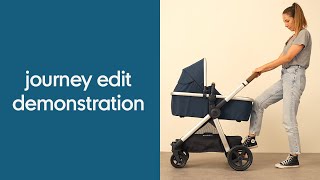 Journey Edit Pram and Pushchair  Demonstration series  Mothercare [upl. by Rolyak]