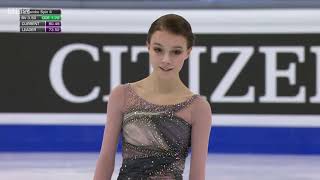 Anna Shcherbakova  Free Skate  Figure Skating World Championships 2021  BBC English Commentary [upl. by Ahsiuqel432]