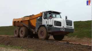 Liebherr TA 230 on highway construction site A8 Karlsbad GERMANY 2013 [upl. by Leilamag]