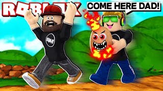 PLAYING HOT POTATO with MY DAD in ROBLOX POTATO PANIC [upl. by Frymire296]